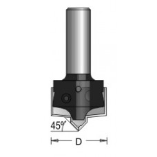 N4-B51 V-groove 2 Flute Type B 1-1/4" Diameter 1/4" Shank 45° Angle V Grooving Bits