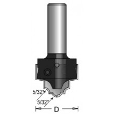 N8-B55 Ogee Plunge Bit Type B 2 Flute 5/32" Radius 1/2" Shank Ogee Bits