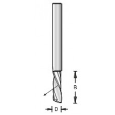 SCPL46DC O Flute Downcut Spiral Plastic Bit 1 Flute 1" Cutting Height 1/4" Diameter 1/4" Shank Plastic Router Bits
