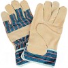 Split Pigskin Fitters Gloves Large Cotton Split Pigskin Safety Starched     Leather Gloves