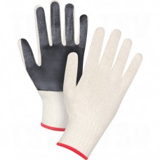 PVC Palm Coated Gloves Medium Poly/Cotton Single Sided 7 Guage White     Fabric Gloves