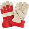 Grain Pigskin Fitters Gloves Large Cotton Grain Pigskin Safety Rubberized     Leather Gloves