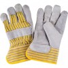 Split Cowhide Fitters, Premium Quality Gloves Large Cotton Split Cowhide Safety Plasticized (PE)     Leather Gloves