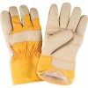 Grain Furniture Leather Fitters Acrylic Boa Lined Gloves 2X-Large Boa Grain Cowhide Safety Starched     Leather Gloves