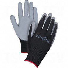 Black Nylon Nitrile Coated Gloves 2X-Large (11) 13 Gauge Nylon Nitrile Unlined     Synthetic Gloves