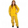 RZ100 Rain Suit Polyester With Detachable Hood PVC Small Yellow       Rainwear