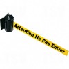 Wall Mount Barriers Steel Black Yellow Blank 7' Screw Mount    Crowd Control Products