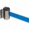 Wall Mount Barriers Steel Stainless Blue Blank 7' Screw Mount    Crowd Control Products