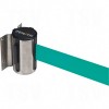 Wall Mount Barriers Steel Stainless Green Blank 7' Screw Mount    Crowd Control Products