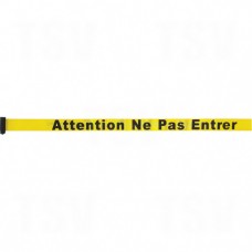Build Your Own Crowd Control Barriers - Tape Cassettes Yellow Attention ne pas entrer 7'       Crowd Control Products