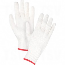 Poly/Cotton String Knit Gloves Small Poly/Cotton 7 Natural      Fabric Gloves