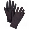 Brown Jersey Gloves Large Brown Red Fleece Slip-On      Fabric Gloves