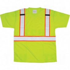 CSA Compliant T-Shirts High Visibility Lime-Green Silver Orange Polyester CSA Z96 Class 2, Level 2 Large High Visibility Clothing