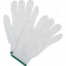 Polyester String Knit Gloves Medium Polyester Non-Coated 10 White     Fabric Gloves