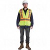 Traffic Vests, CSA Compliant Surveyor High Visibility Lime-Yellow Silver Orange Polyester CSA Z96 Class 2, Level 2 X-Large High Visibility Clothing