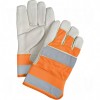 Premium Quality High-Viz Grain Cowhide Fitters Thinsulate-Lined Gloves Large Thinsulate Grain Cowhide Safety Rubberized     Leather Gloves