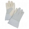 Split Back Premium Quality Grain Cowhide Leather Gloves Medium Unlined Grain Cowhide Gauntlet Leather     Leather Gloves