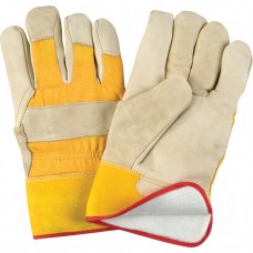 Grain Cowhide Fitters Foam Fleece Lined Gloves Large Foam Fleece Grain Cowhide Safety Rubberized     Leather Gloves