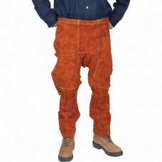Lava Brown Leather Chaps Welder's Clothing