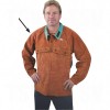 Lava Brown Leather Cape Sleeves Welder's Clothing