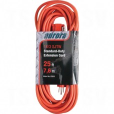 Indoor/Outdoor Extension Cords 25' Long 16 (AWG) 13 Amps Orange 125V 1625W 