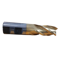 List No. 4550G - 1" 4 Flute 1" Shank Single End Center Cutting High Speed Steel Regular Length TiN Made In U.S.A. Regular Length