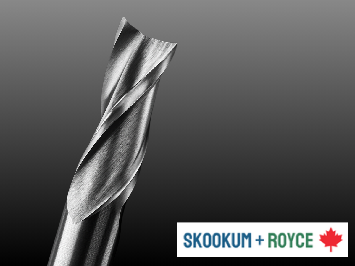 Skookum + Royce solid carbide spiral router bits