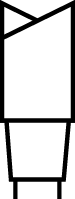 Alternating Top Bevel with a positive rake.
